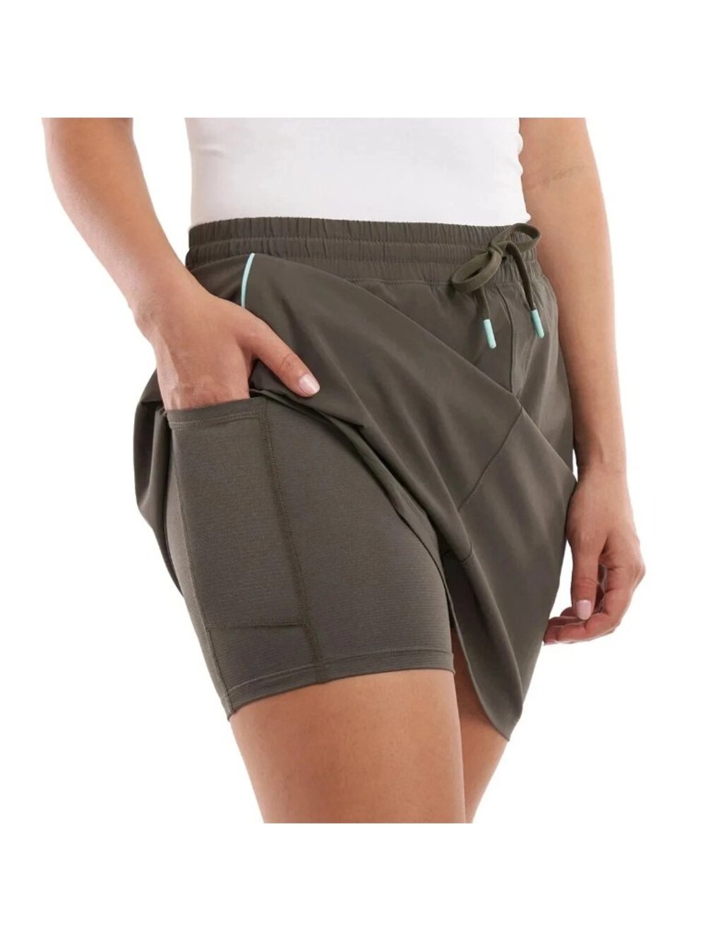 Elle Sport Womens Green Athletic Skort Size Medium